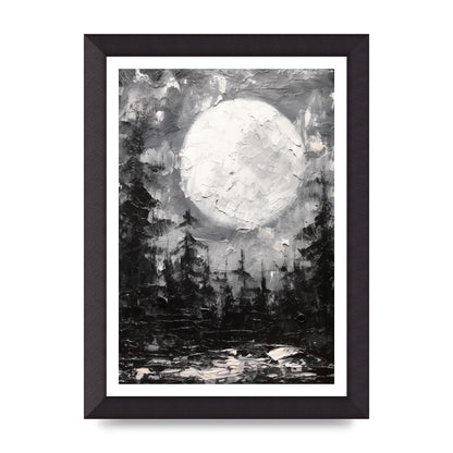 Starry Night in Monochromatic Impressionism