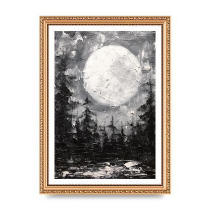 Starry Night in Monochromatic Impressionism