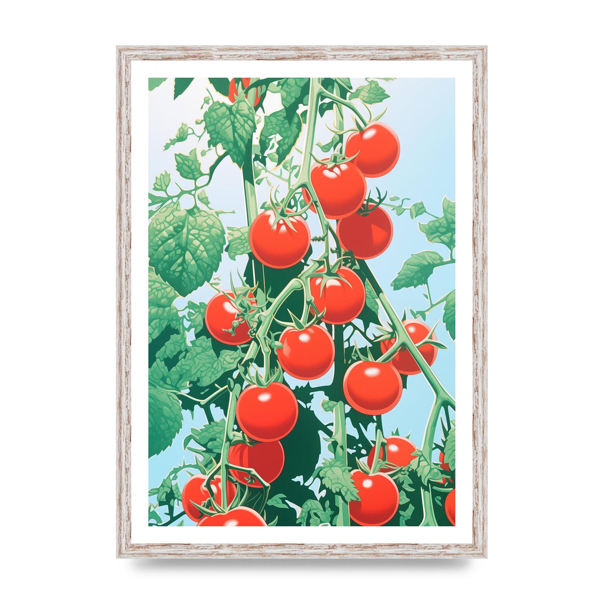 Glossy Cherry Tomatoes Risograph