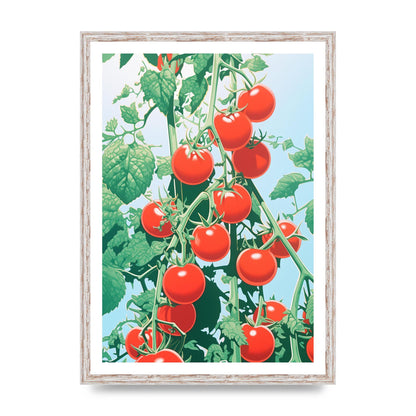 Glossy Cherry Tomatoes Risograph