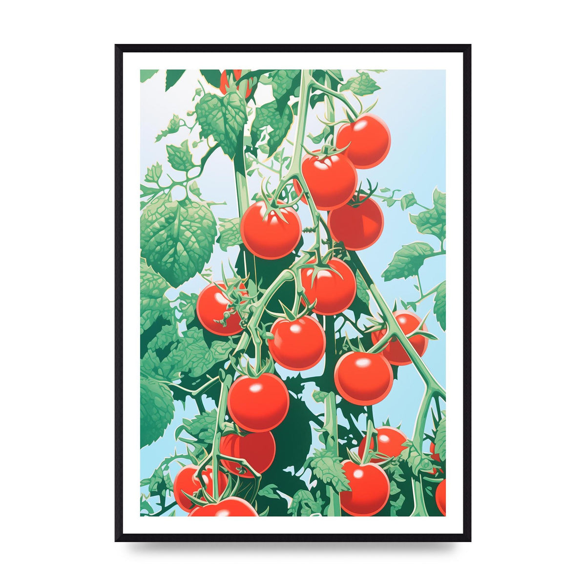 Glossy Cherry Tomatoes Risograph