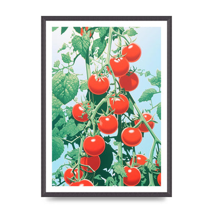 Glossy Cherry Tomatoes Risograph