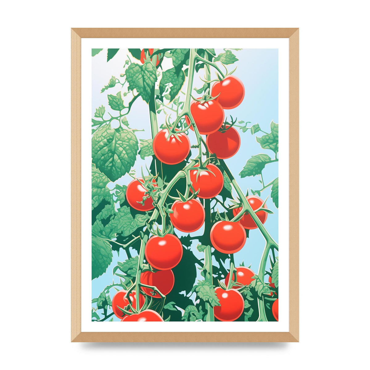 Glossy Cherry Tomatoes Risograph