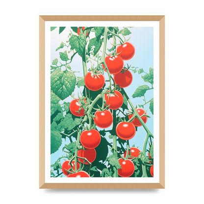 Glossy Cherry Tomatoes Risograph