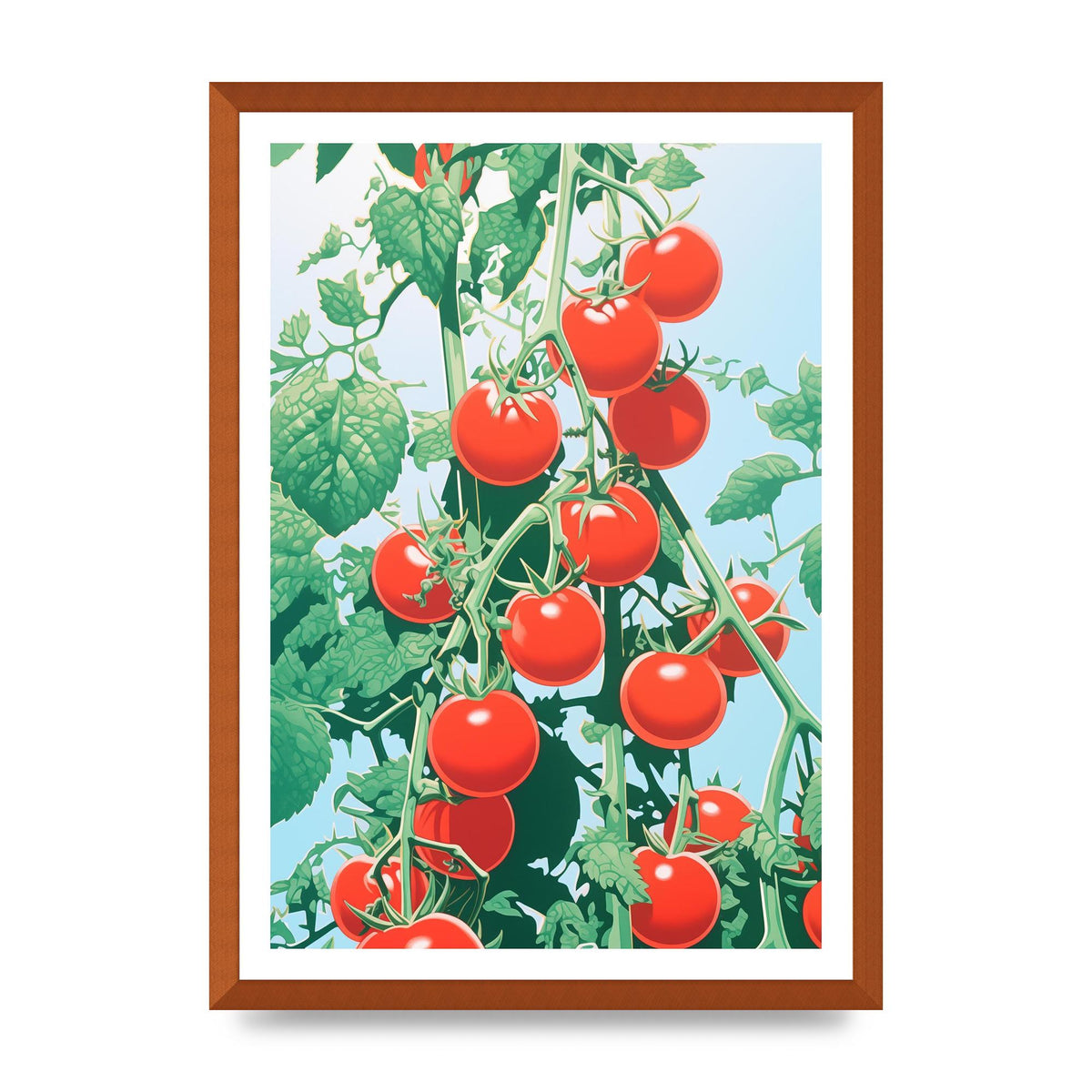 Glossy Cherry Tomatoes Risograph