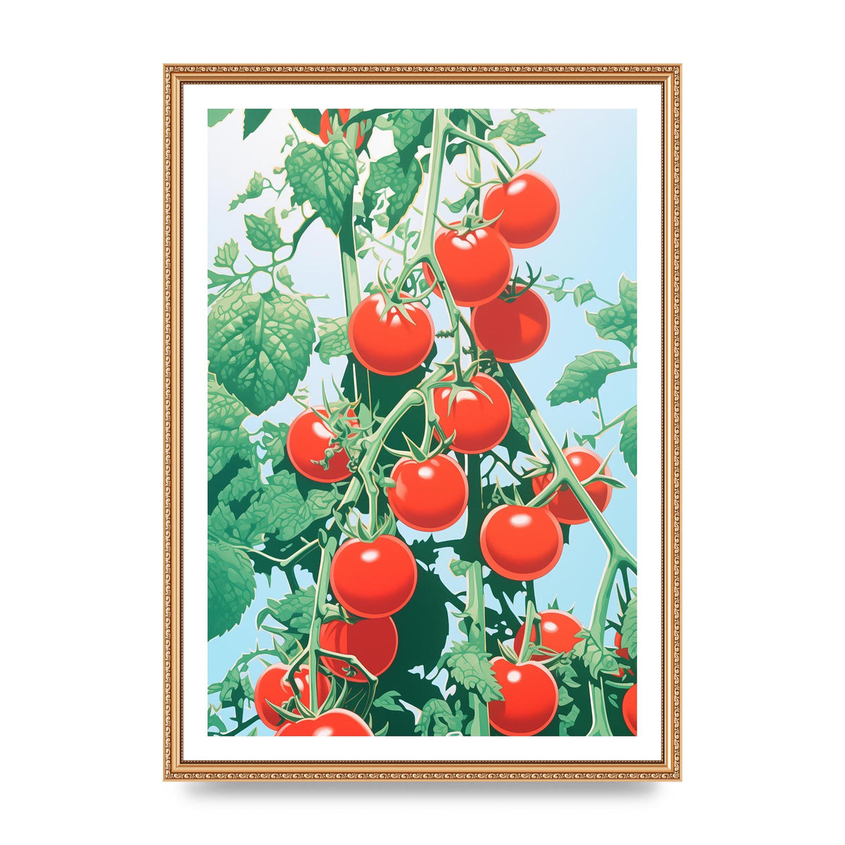 Glossy Cherry Tomatoes Risograph