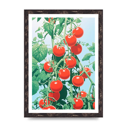 Glossy Cherry Tomatoes Risograph