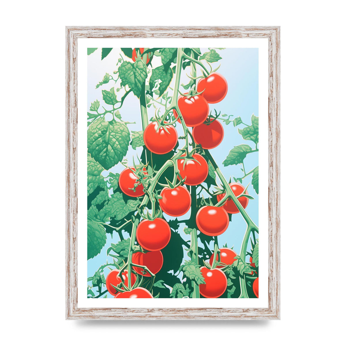 Glossy Cherry Tomatoes Risograph