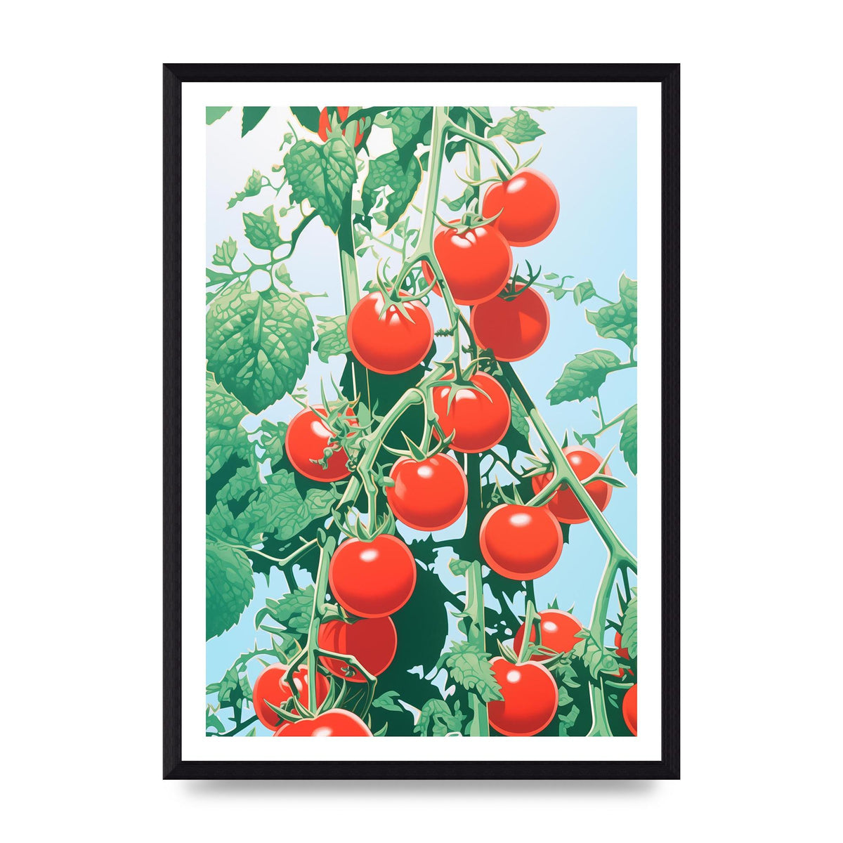 Glossy Cherry Tomatoes Risograph