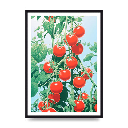 Glossy Cherry Tomatoes Risograph