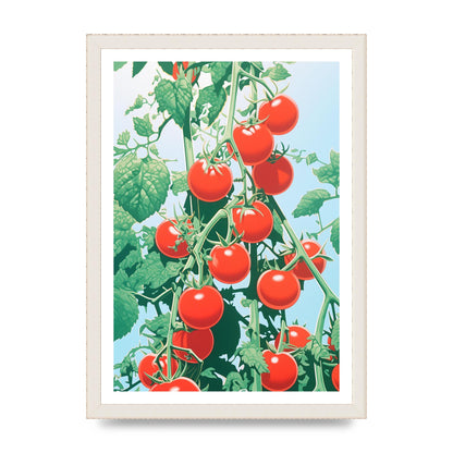 Glossy Cherry Tomatoes Risograph