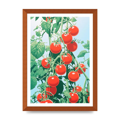 Glossy Cherry Tomatoes Risograph