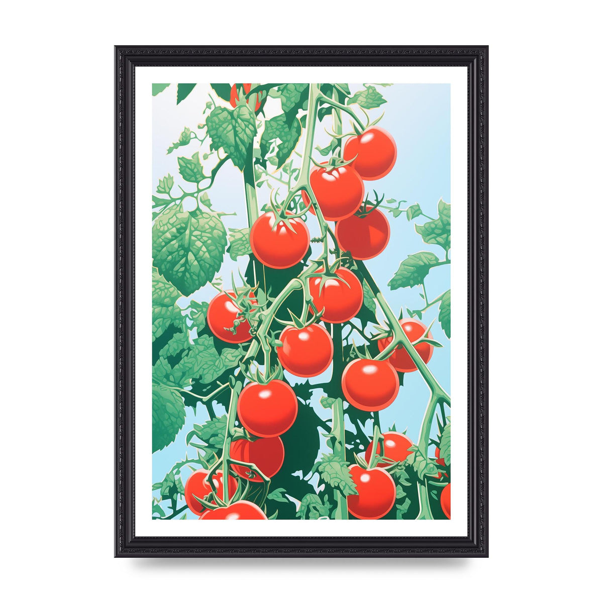Glossy Cherry Tomatoes Risograph