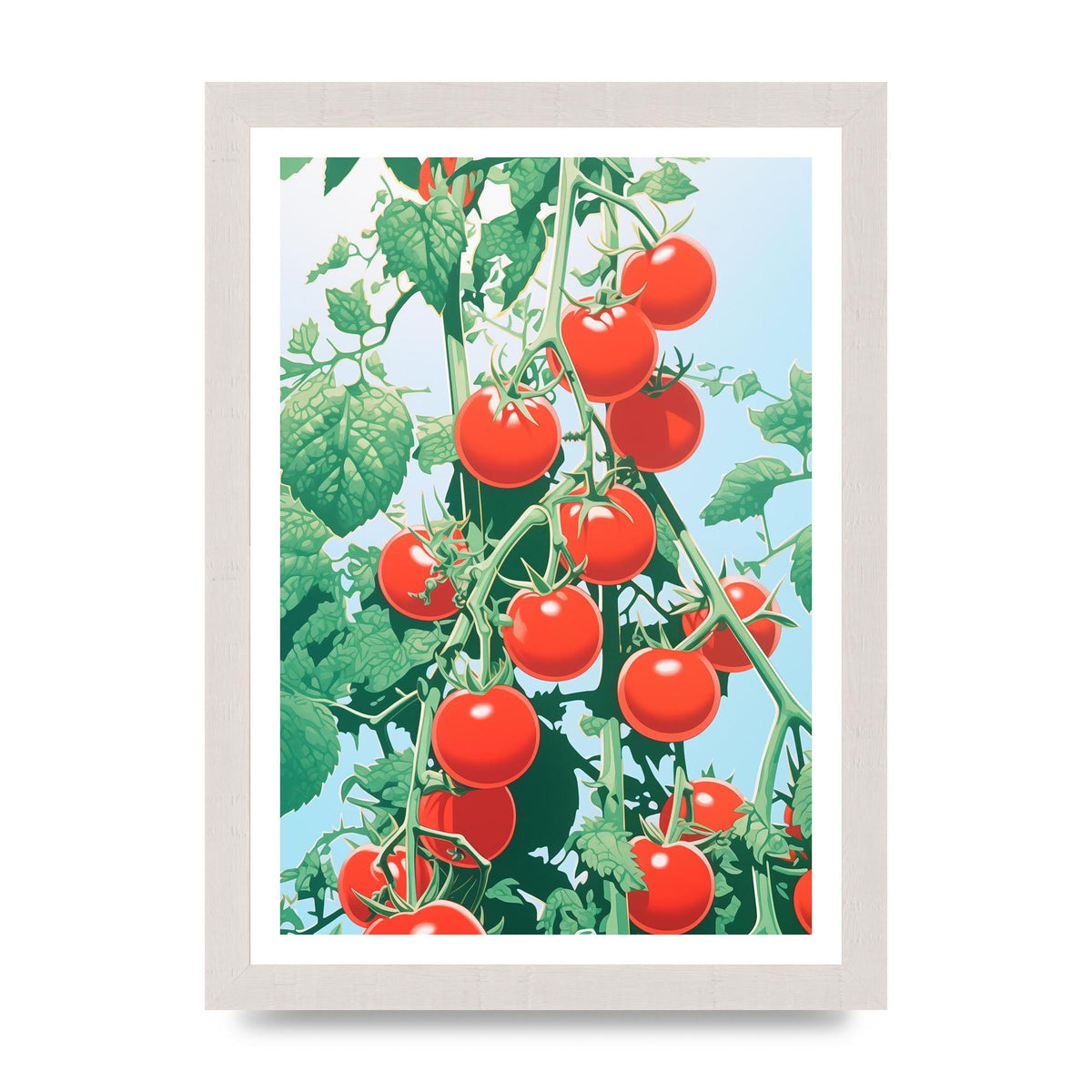 Glossy Cherry Tomatoes Risograph