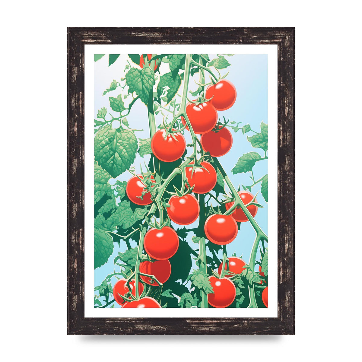 Glossy Cherry Tomatoes Risograph