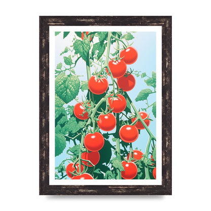 Glossy Cherry Tomatoes Risograph