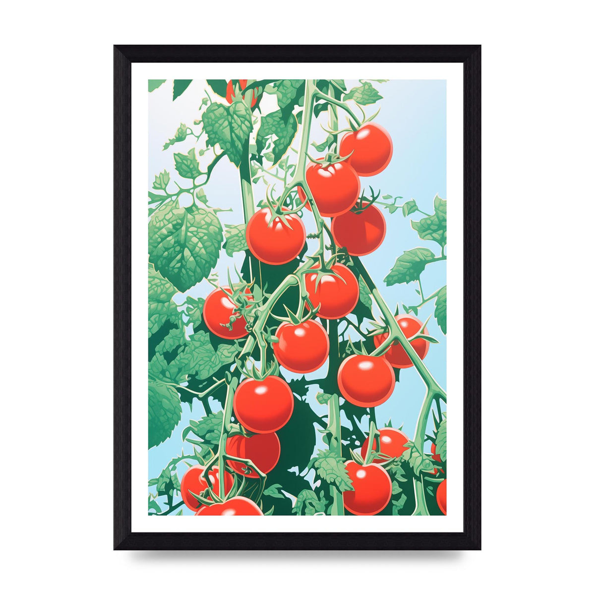 Glossy Cherry Tomatoes Risograph
