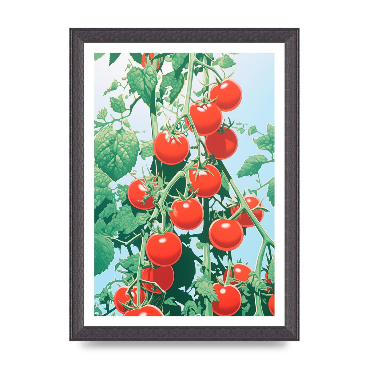 Glossy Cherry Tomatoes Risograph