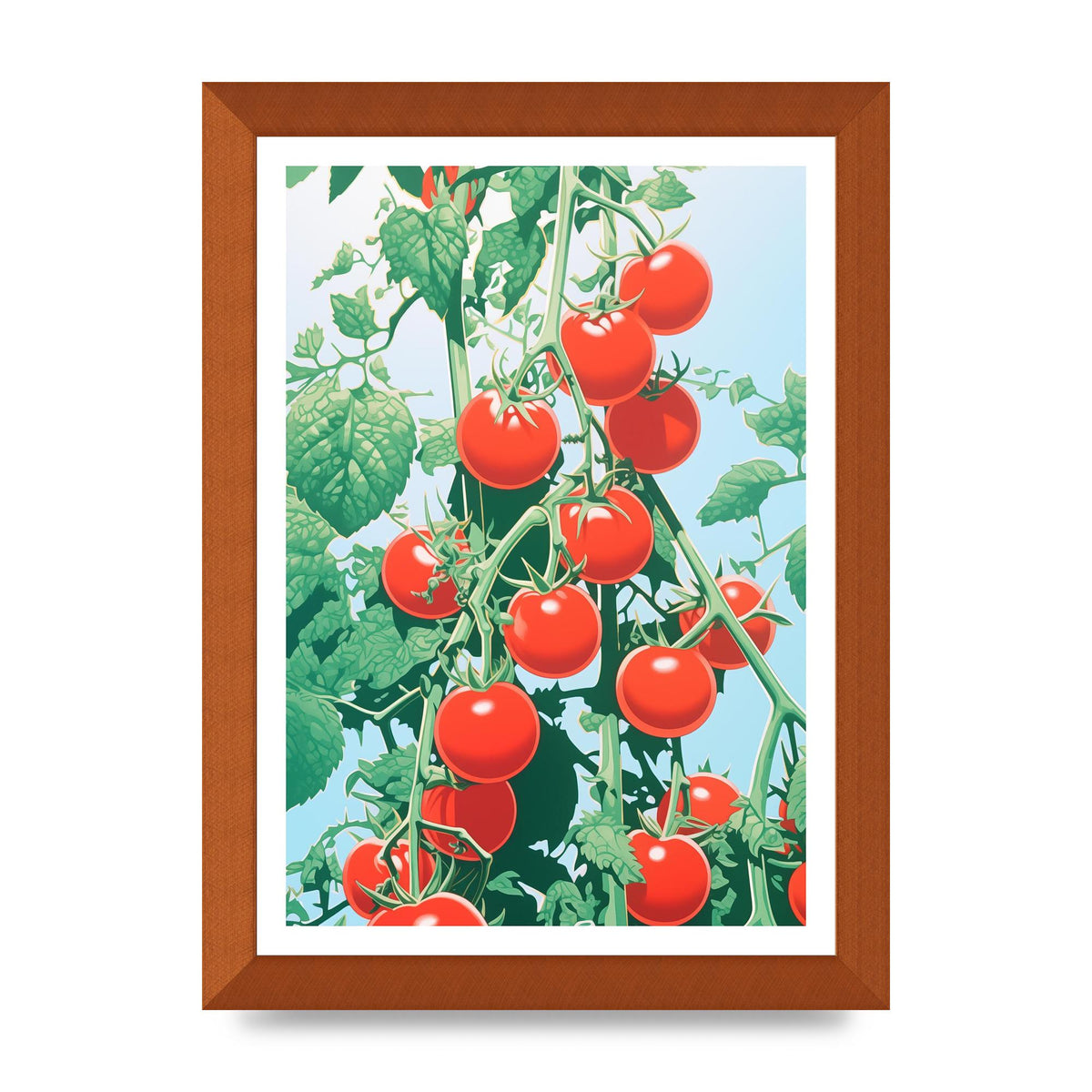 Glossy Cherry Tomatoes Risograph