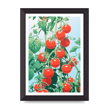 Glossy Cherry Tomatoes Risograph