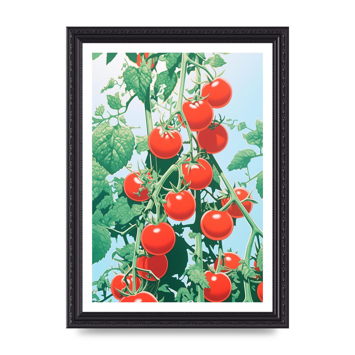 Glossy Cherry Tomatoes Risograph