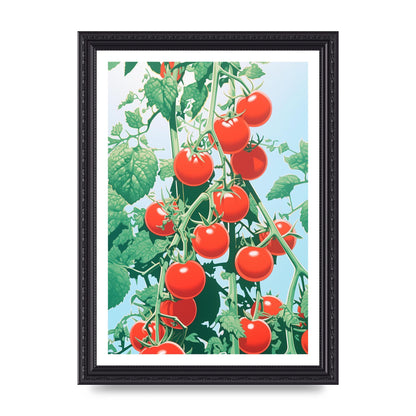 Glossy Cherry Tomatoes Risograph