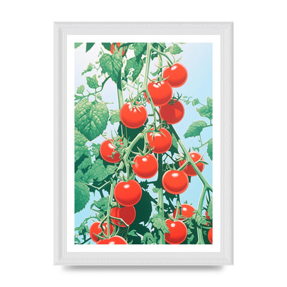 Glossy Cherry Tomatoes Risograph