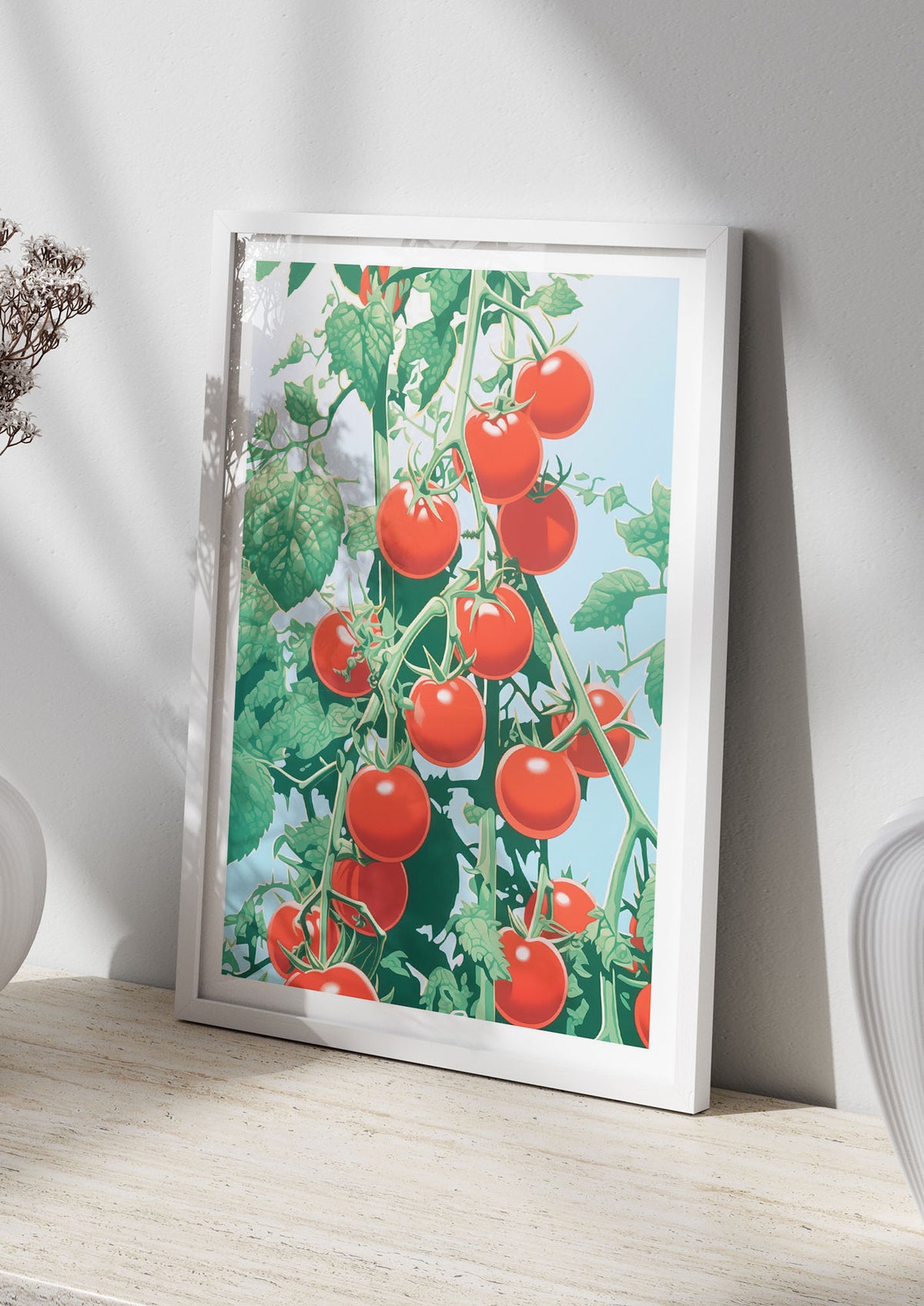 Glossy Cherry Tomatoes Risograph