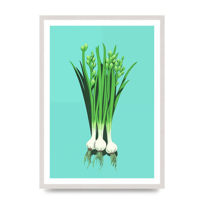 Spring Onions in Minimalist Art