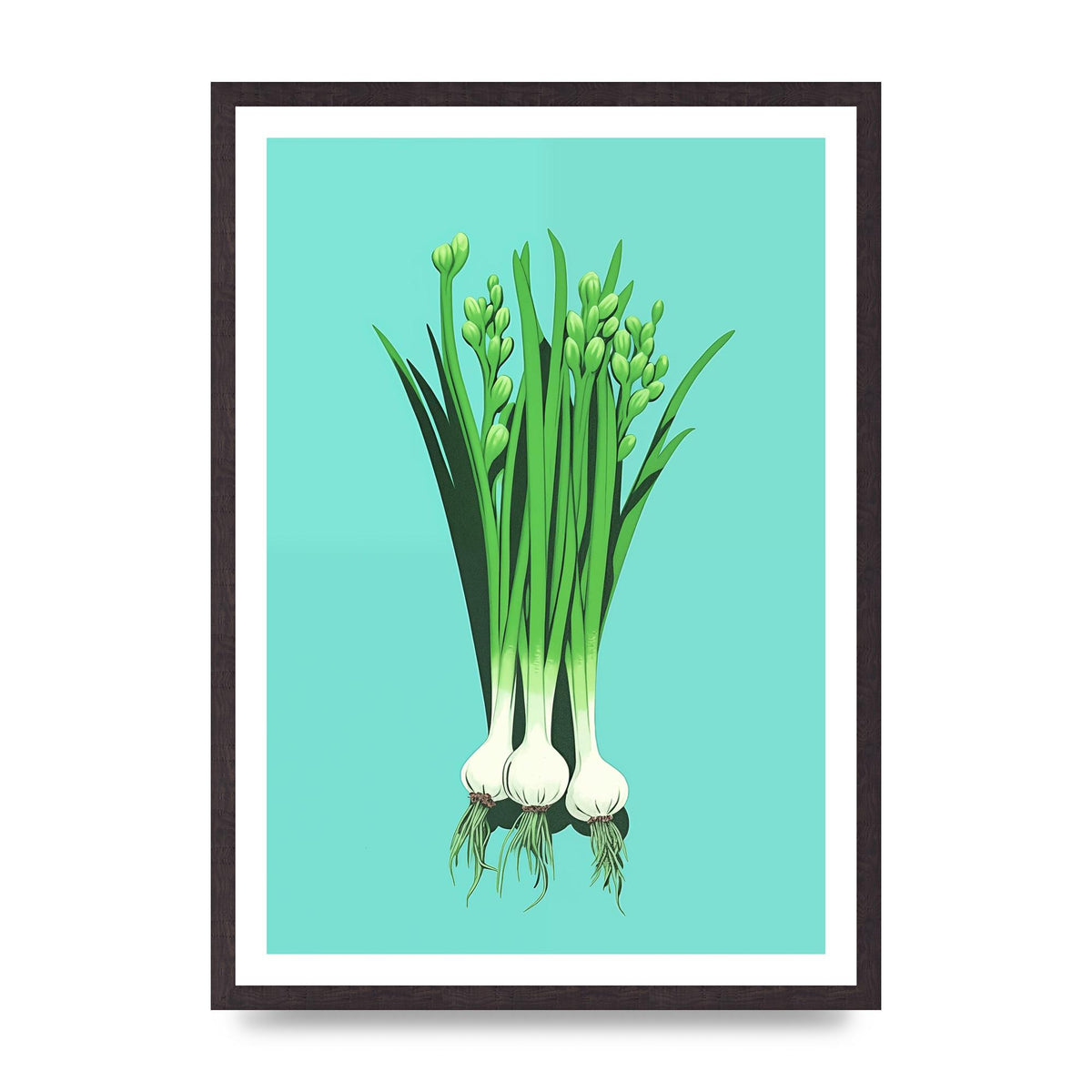 Spring Onions in Minimalist Art
