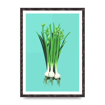 Spring Onions in Minimalist Art