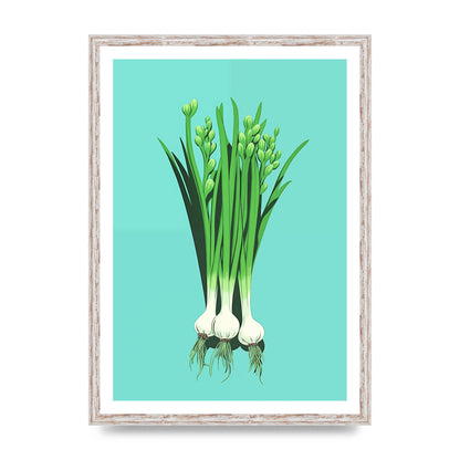 Spring Onions in Minimalist Art