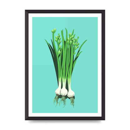 Spring Onions in Minimalist Art