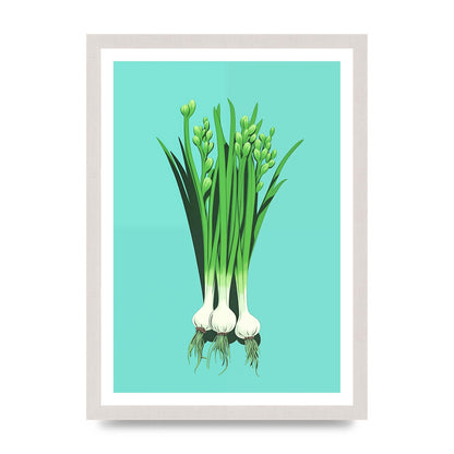 Spring Onions in Minimalist Art