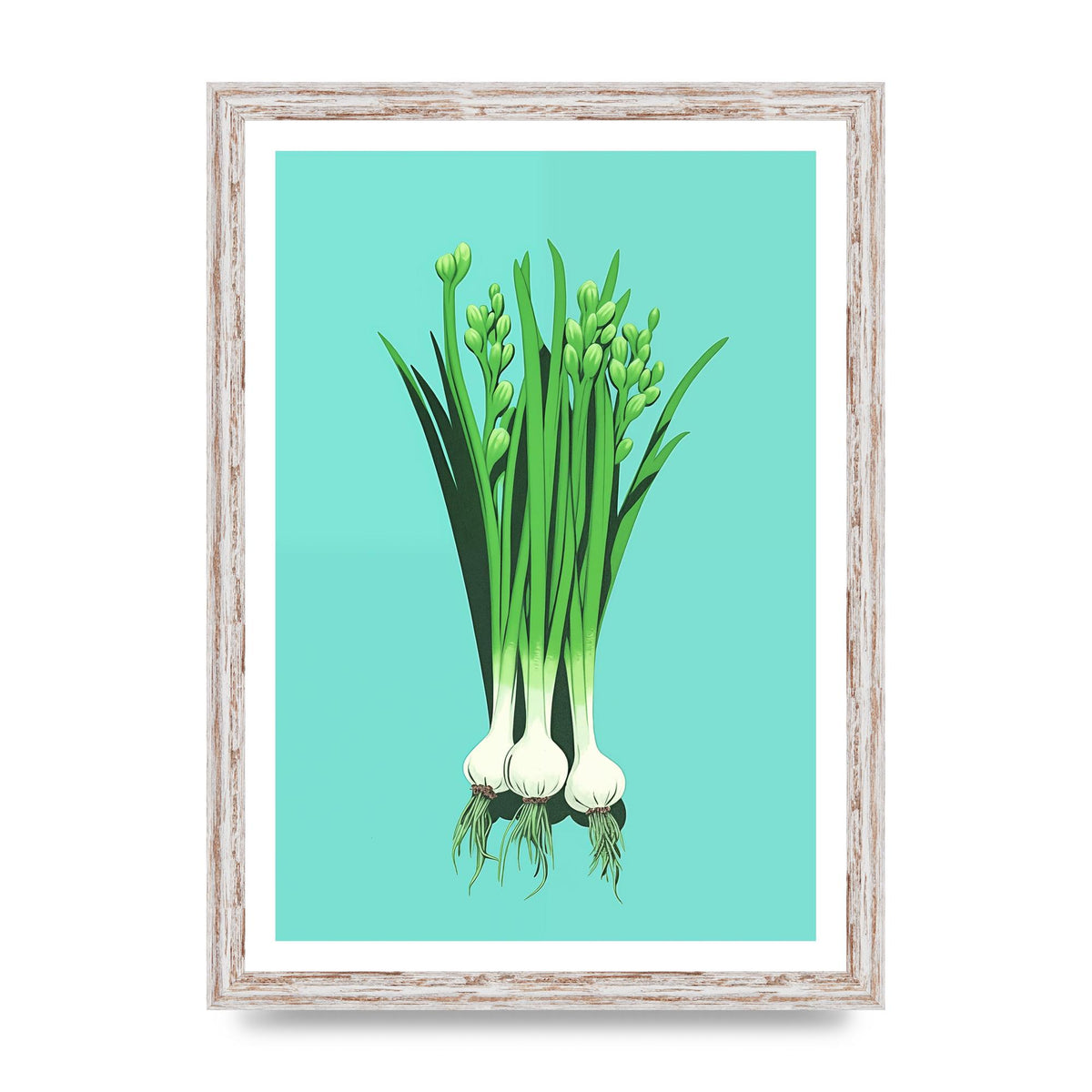 Spring Onions in Minimalist Art