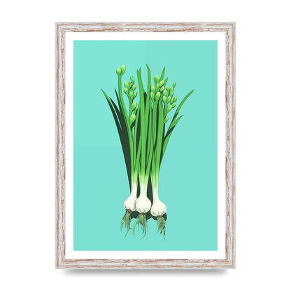 Spring Onions in Minimalist Art