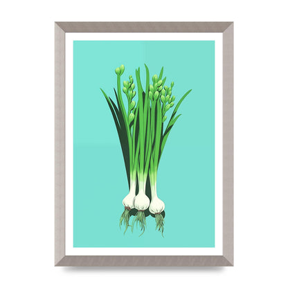 Spring Onions in Minimalist Art