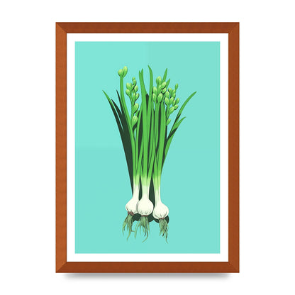 Spring Onions in Minimalist Art