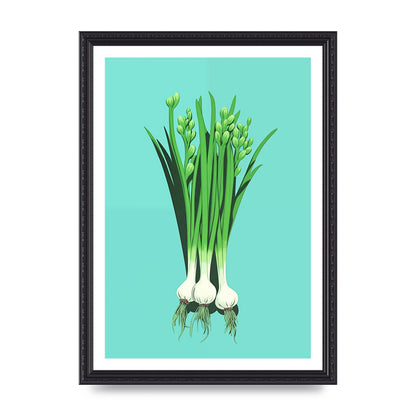 Spring Onions in Minimalist Art