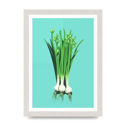 Spring Onions in Minimalist Art