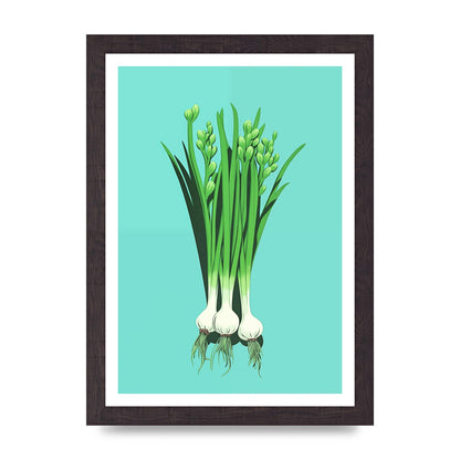 Spring Onions in Minimalist Art