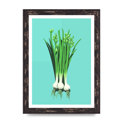 Spring Onions in Minimalist Art