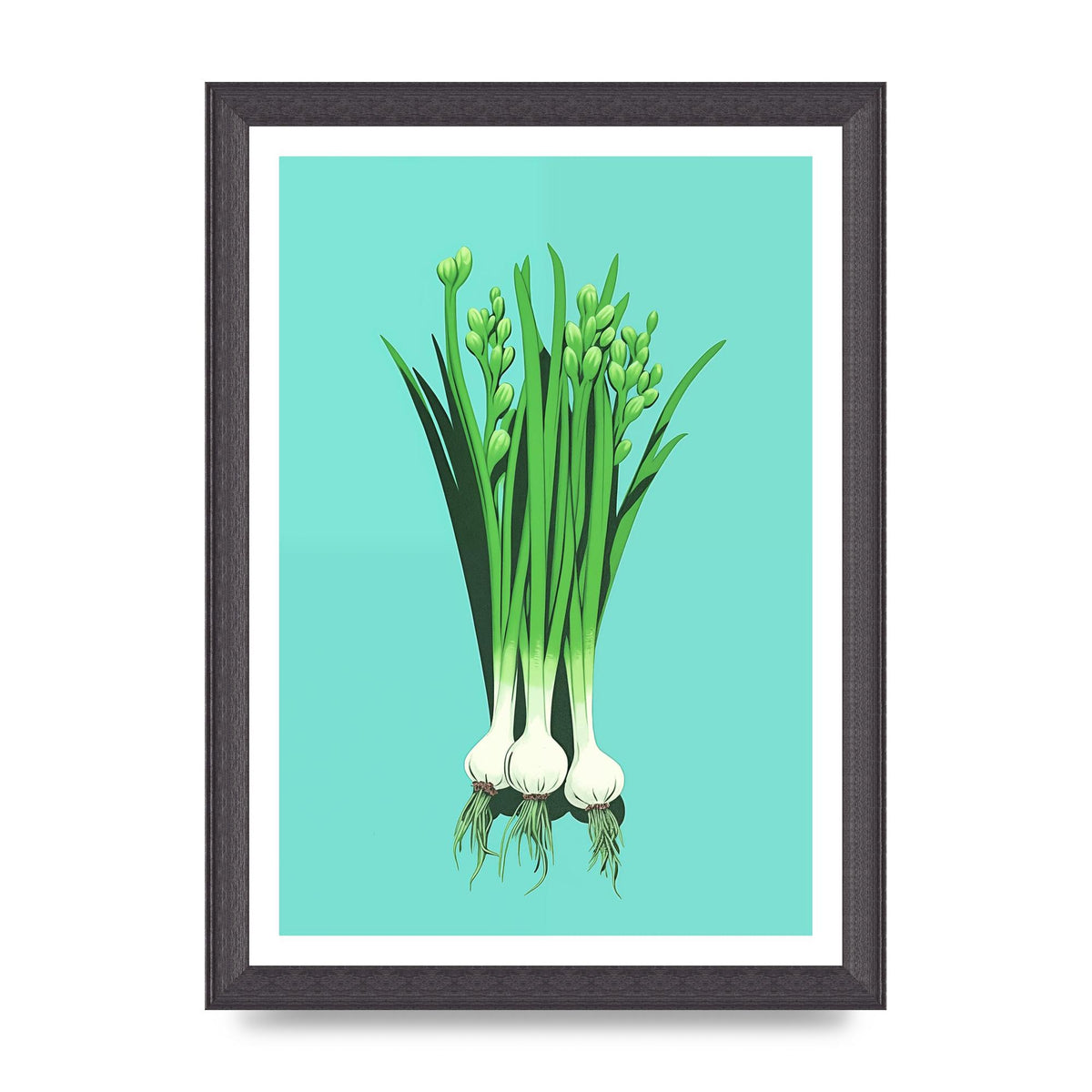Spring Onions in Minimalist Art