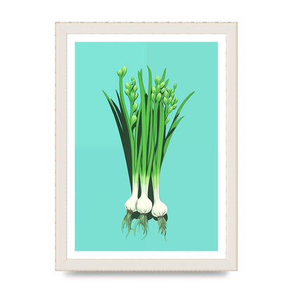 Spring Onions in Minimalist Art
