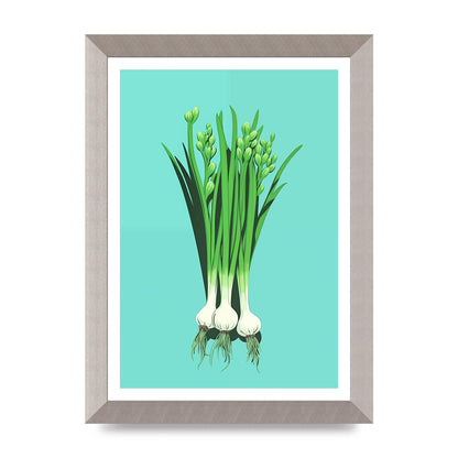 Spring Onions in Minimalist Art