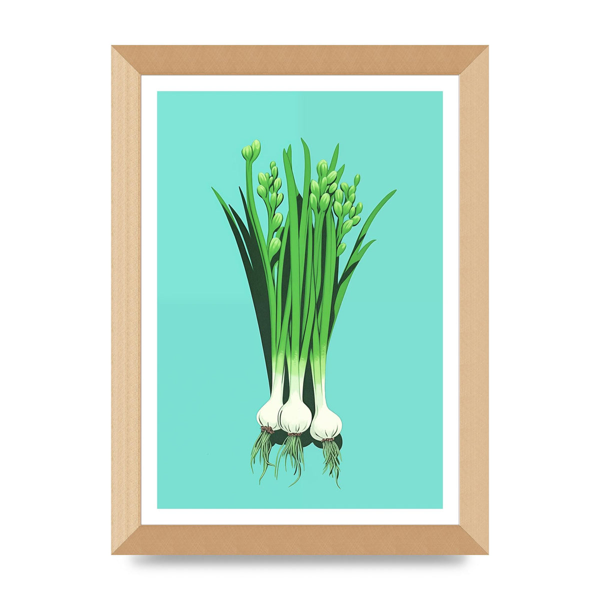 Spring Onions in Minimalist Art