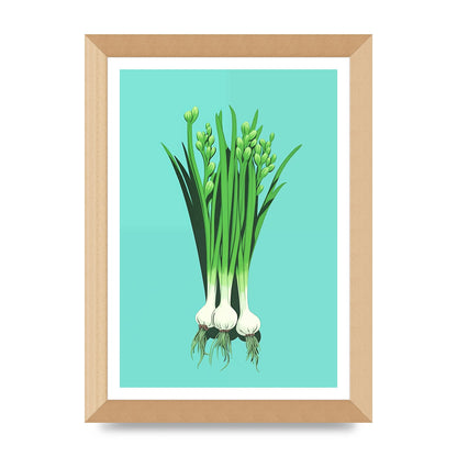 Spring Onions in Minimalist Art
