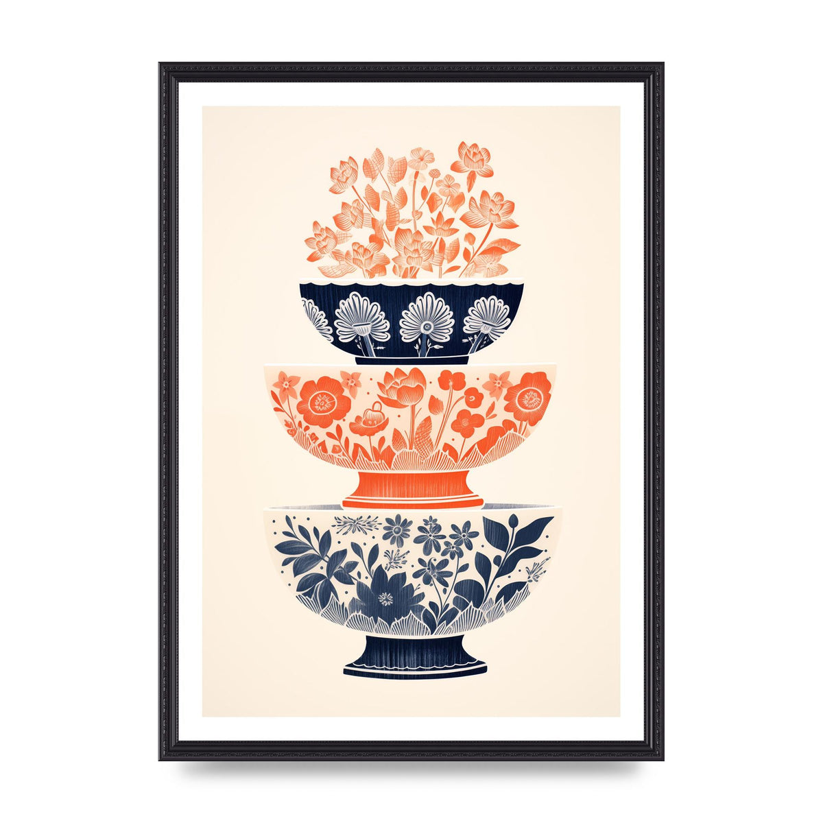Floral Patterns and Vibrant Risograph Cups