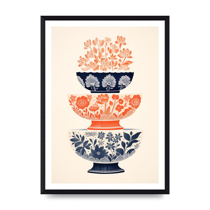 Floral Patterns and Vibrant Risograph Cups