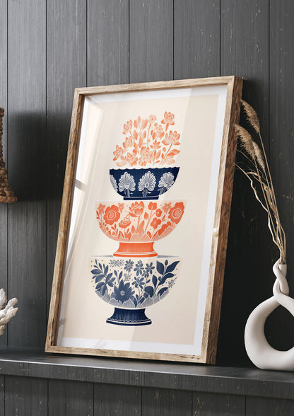 Floral Patterns and Vibrant Risograph Cups